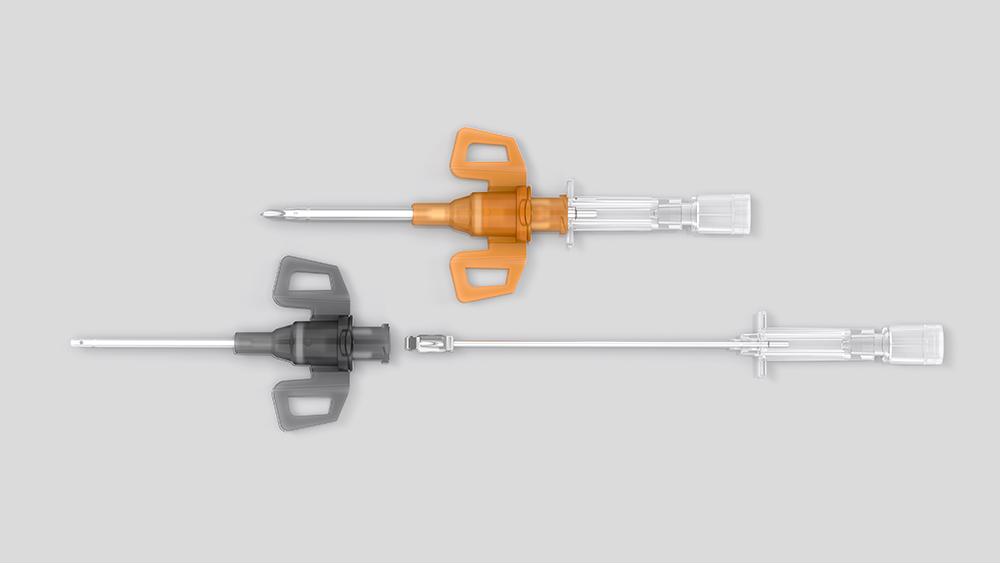 Two diacan flex catheters